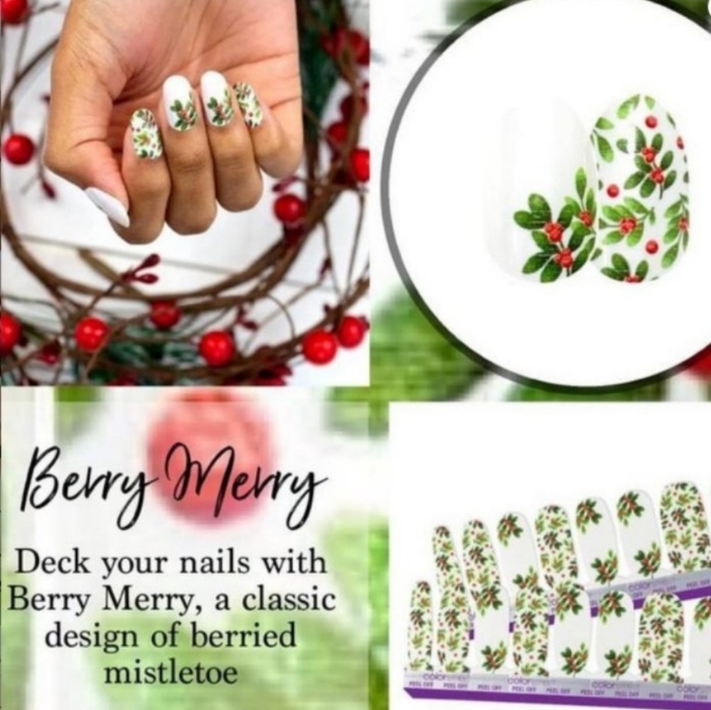 New Color Street Berry Merry Press-On Nail Strips CS#40